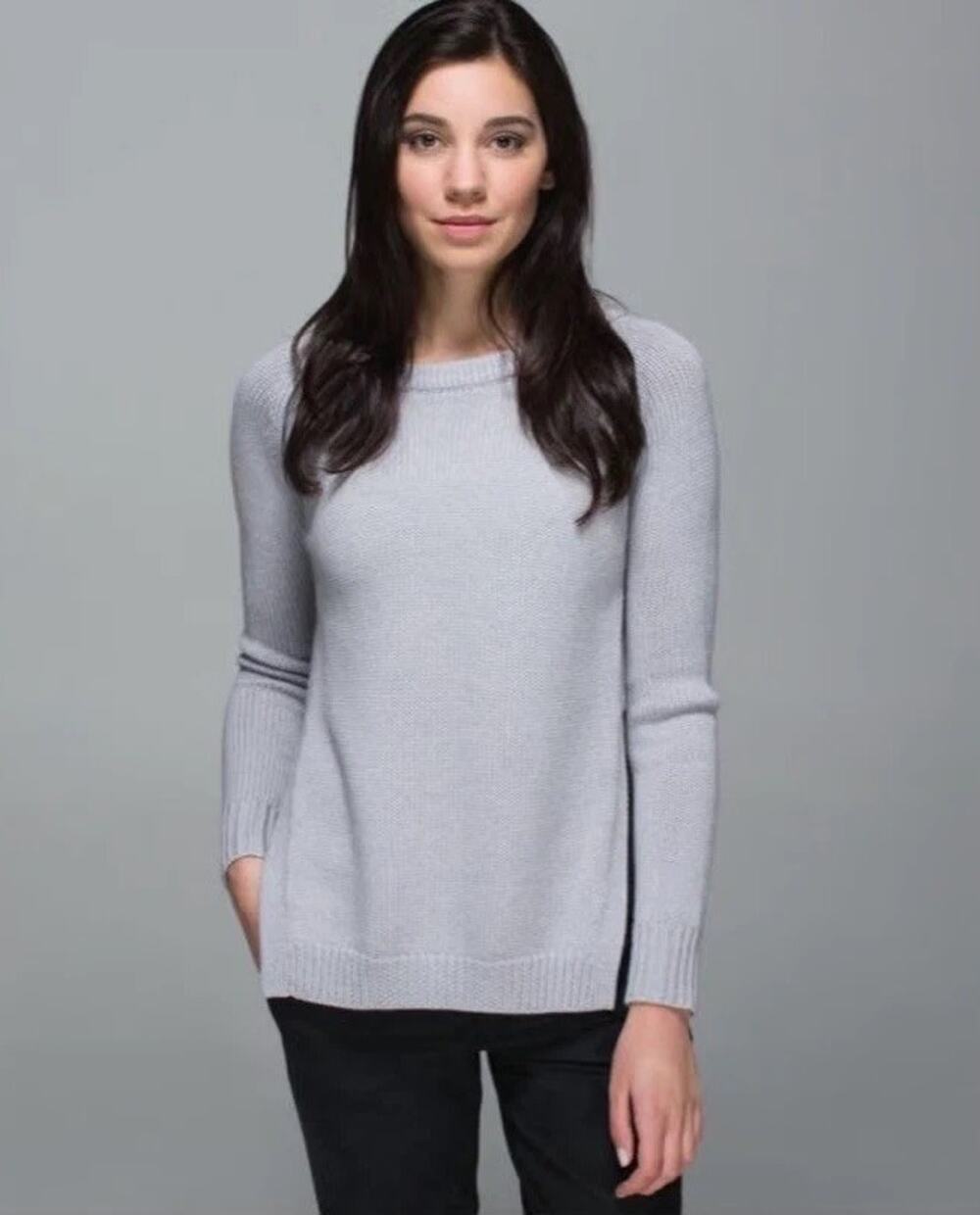 Lululemon Athletica Yin To You Merino Wool Pullover Activewear Sweater Size 4